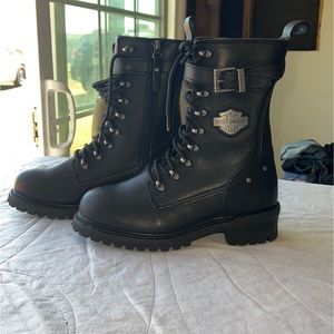 Harley Davidson women combat boots Sz 8.5